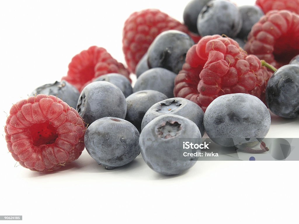 Bilberry e framboesa - Foto de stock de Alimentação Saudável royalty-free