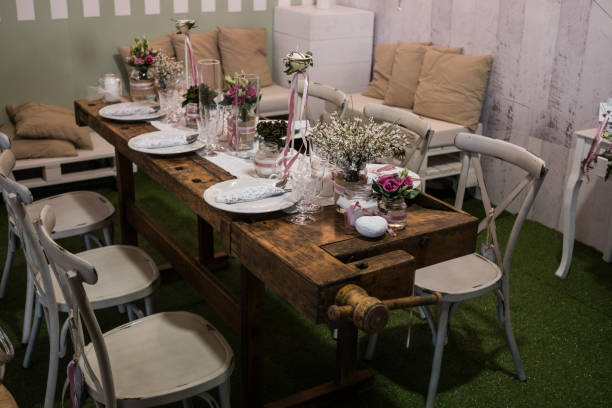 istock well served table in a restaurant for wedding 906253418