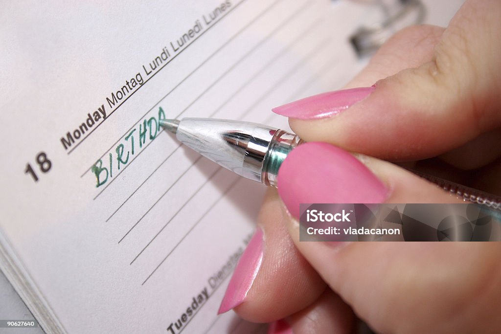 writing in time schedule  Activity Stock Photo