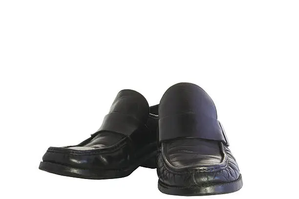 comfortable worn black shoes