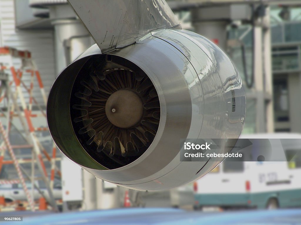 Jumbo 747 "Motor" - Lizenzfrei Farbbild Stock-Foto