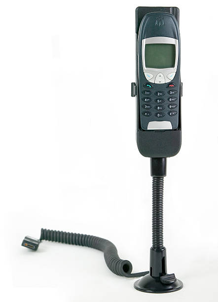 istock Cell phone in flexible car holder 90629855