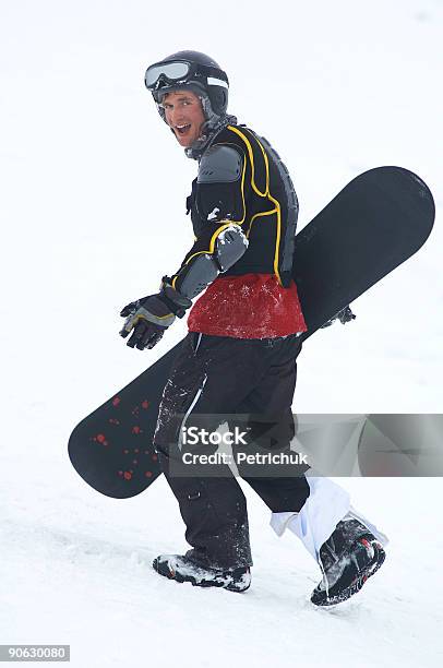 Snowboarder En Defensa Foto de stock y más banco de imágenes de Actividad - Actividad, Actividades y técnicas de relajación, Adolescencia