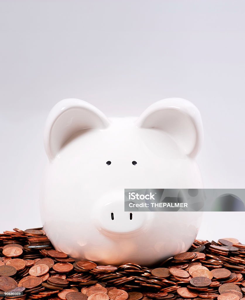 rich piggy  Bank Deposit Slip Stock Photo