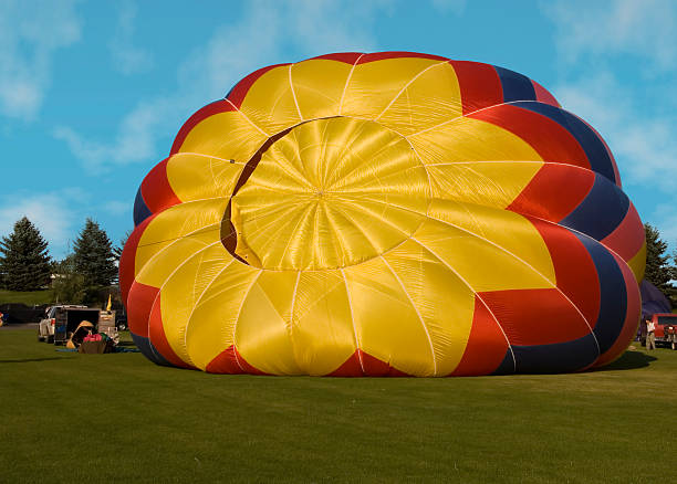 istock Hot air balloon inflating 90631546