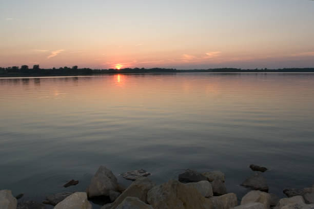 istock sunset over bigcreek lake 90632538