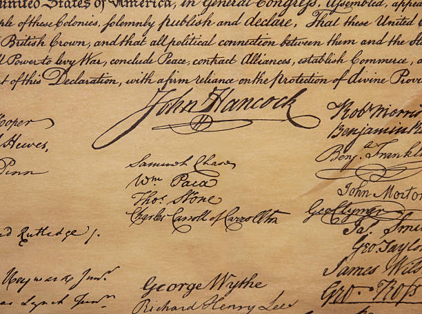 istock The Declaration Of Independence - John Hancock Signature 90633238