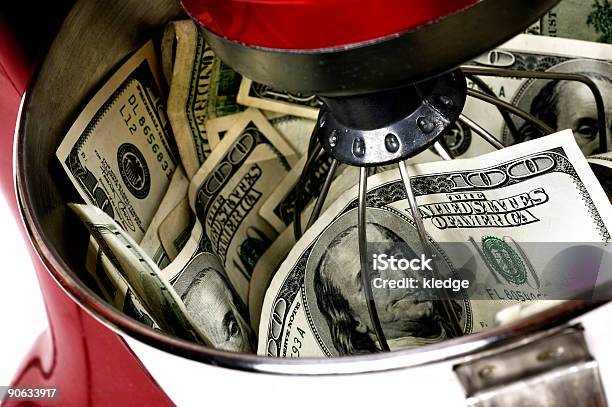 Making Money Stock Photo - Download Image Now - Currency, Electric Mixer, Bowl