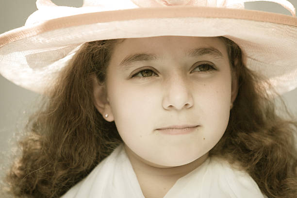 istock Girl in fancy hat 90634112