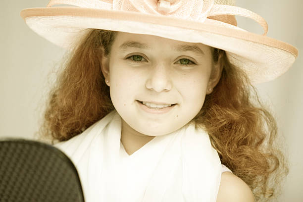 istock Girl in fancy hat 90634308