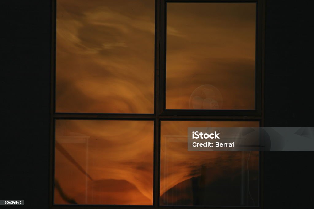 Morning light in a window  Color Image Stock Photo