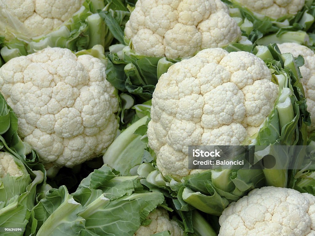 Close-up of several heads of cauliflower Close up shot of cauliflower Cauliflower Stock Photo