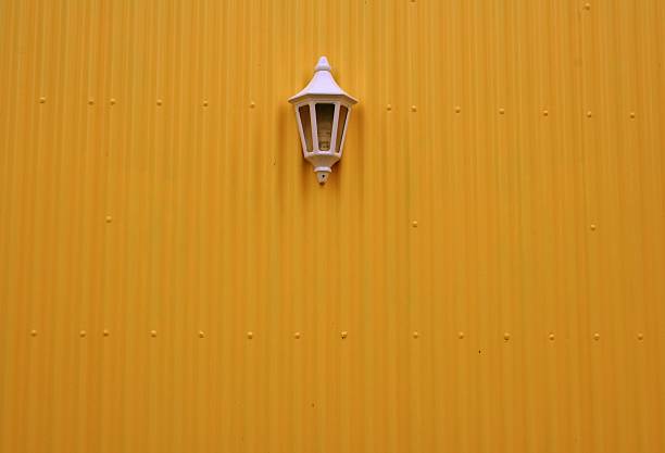 Lamp on a wall stock photo