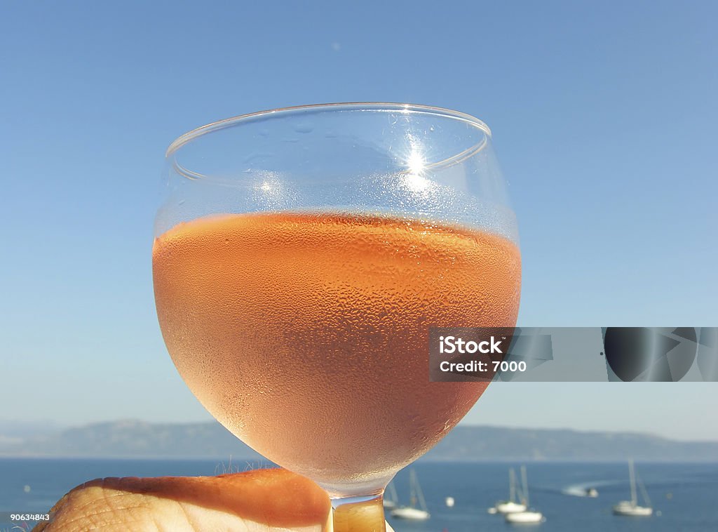 Sonnigen Rose Wein - Lizenzfrei Roséwein Stock-Foto