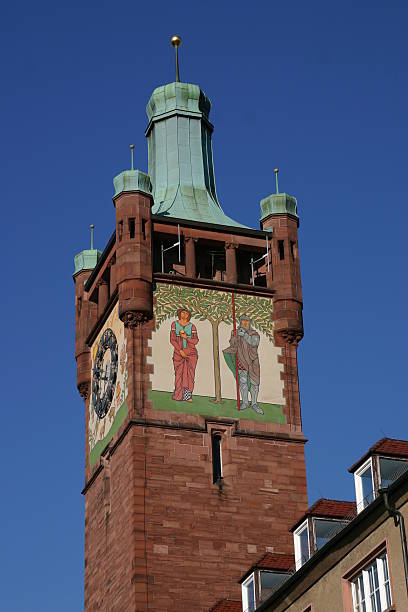 Bell tower in Pforzheim, Germany stock photo