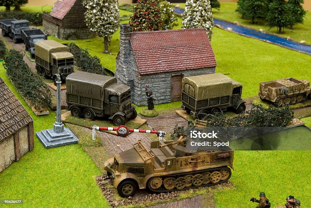 WWII war game 001  Diorama Stock Photo