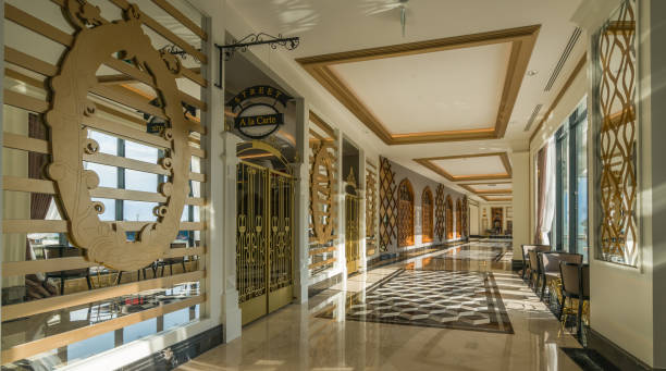 istock Resort hotel entrance hall corridor. 906365718