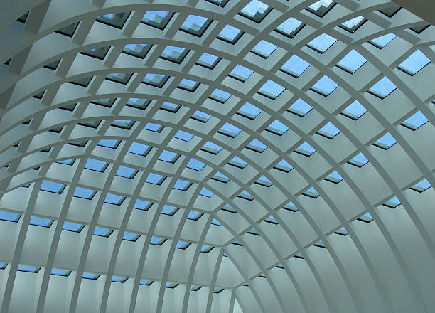 futuristic ceiling stock photo