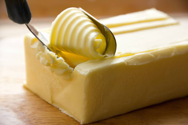 버터 - butter fat dairy product isolated 뉴스 사진 이미지
