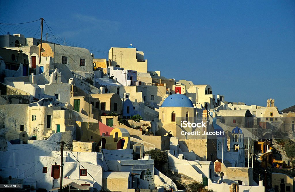 Santorini Architektur - Lizenzfrei Abenddämmerung Stock-Foto