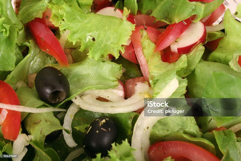 Salada fresca e tomate - Foto de stock de Abacate royalty-free