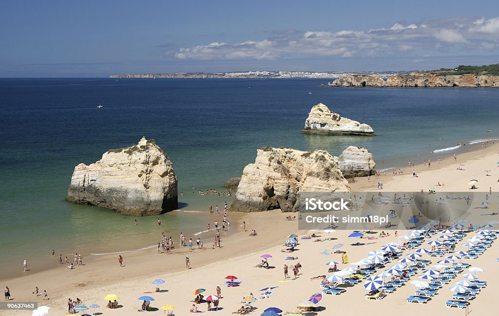 on the beach in Algarve Portugal  Beach Stock Photo