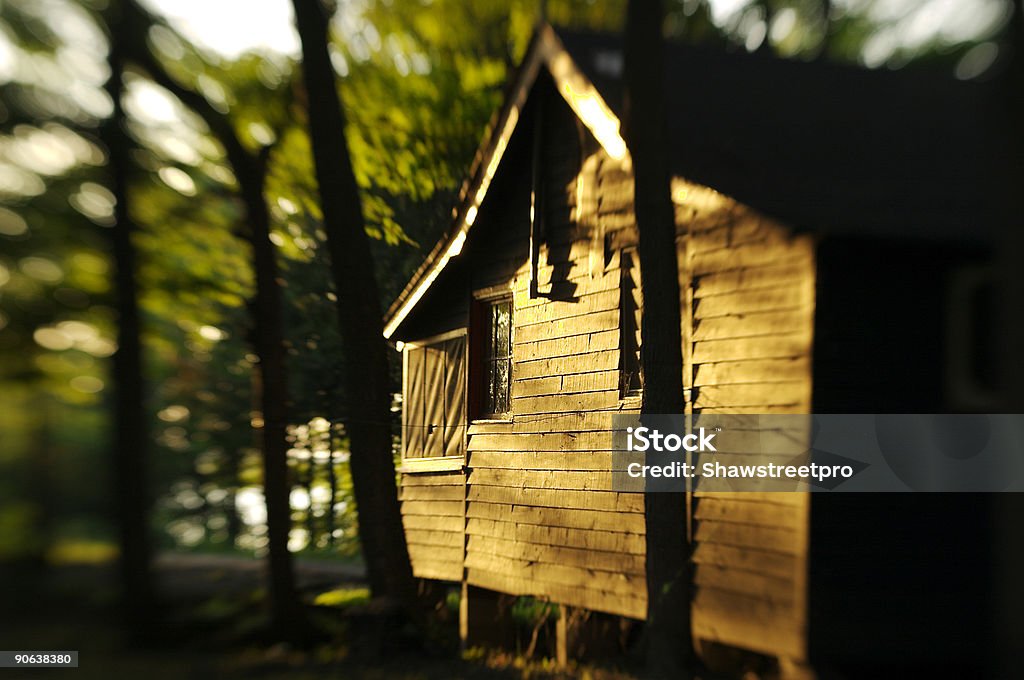 Rustic Cottage  Log Cabin Stock Photo
