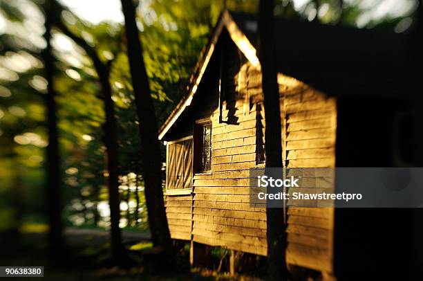 Rustic Cottage Stock Photo - Download Image Now - Log Cabin, Camping, Color Image