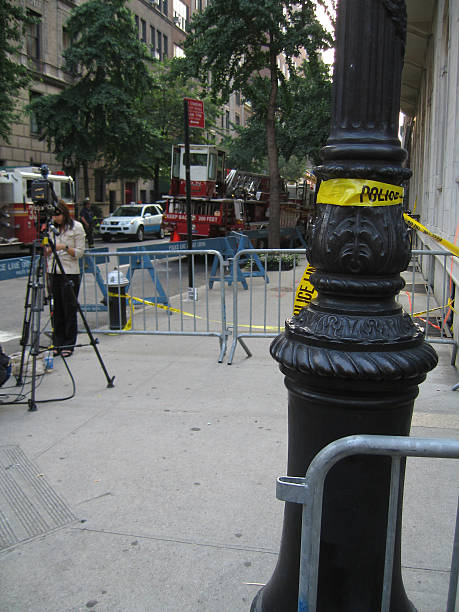 istock tv station at crime scene 90638582