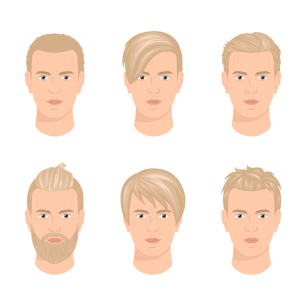 Hipster Male Hair And Facial Hair Style With Hippie Illustrations,  Royalty-Free Vector Graphics & Clip Art - iStock