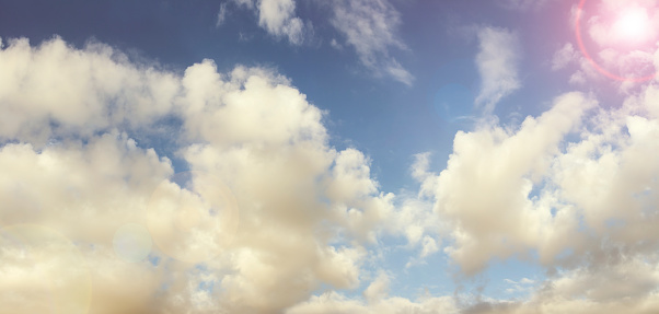 Blue sky background with clouds . Sky with clouds