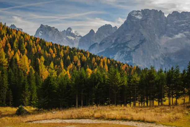 View of Mount Antelao, Misurina, Dolomites, Italy