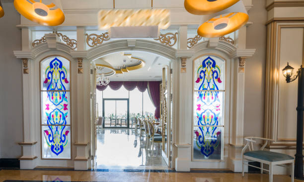 istock Modern restaurant exterior , part of a hotel 906413724