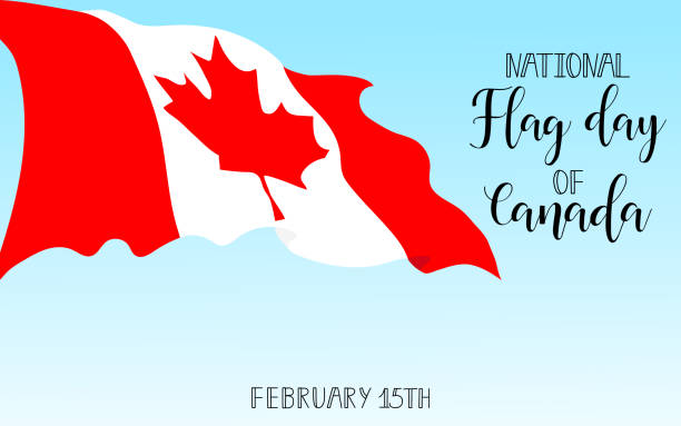 istock National Flag Day of Canada greeting card. Vector Illustration. 906423012