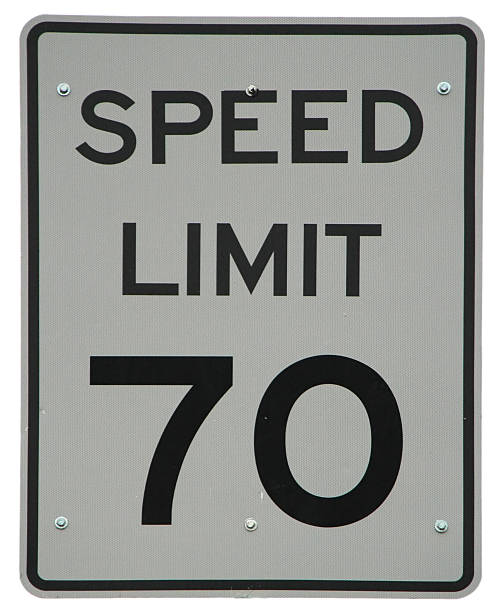 Speed Limit 70 stock photo