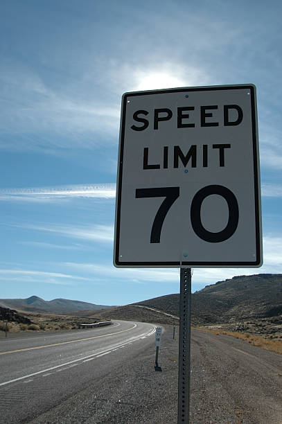 Speed Limit 70 stock photo