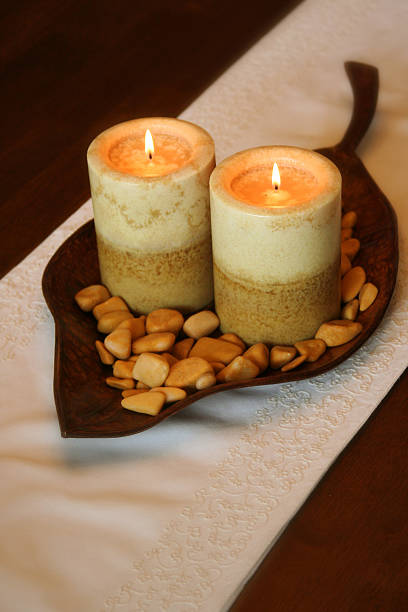 Candle Centerpiece stock photo