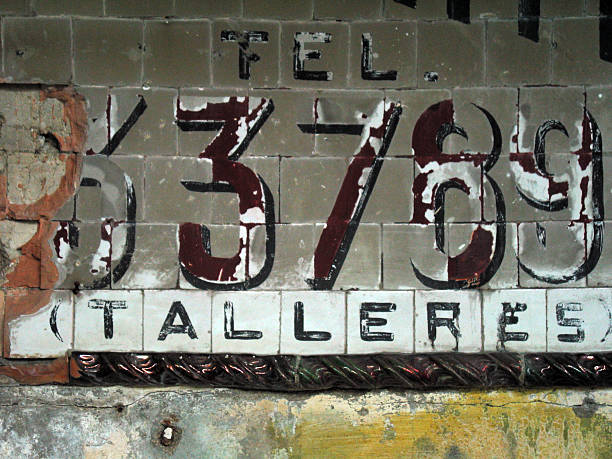 istock Old Sign in Madrid Subway 90644738
