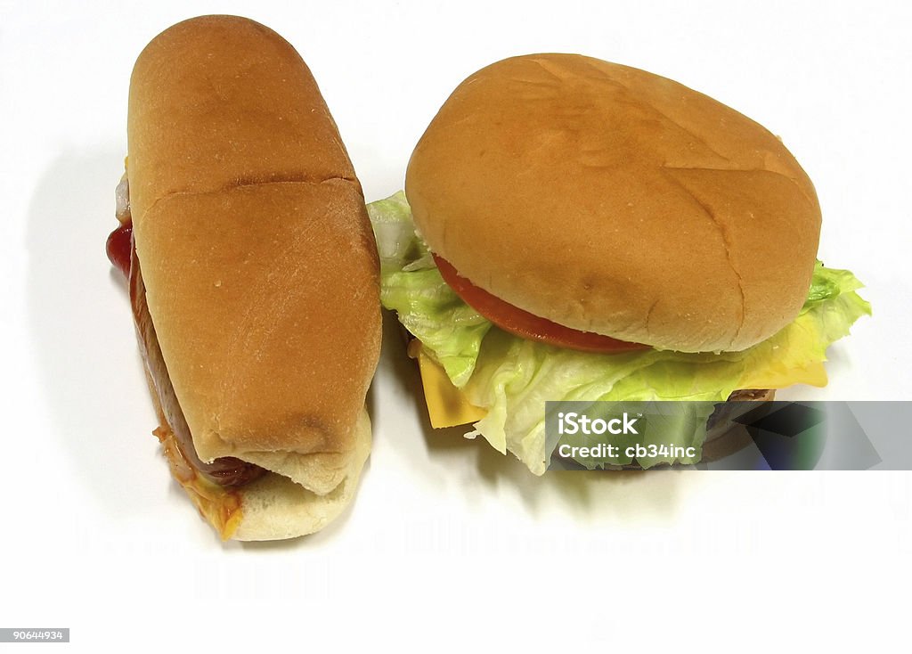 Cheeseburger del hot dog - Foto stock royalty-free di Hamburger di manzo