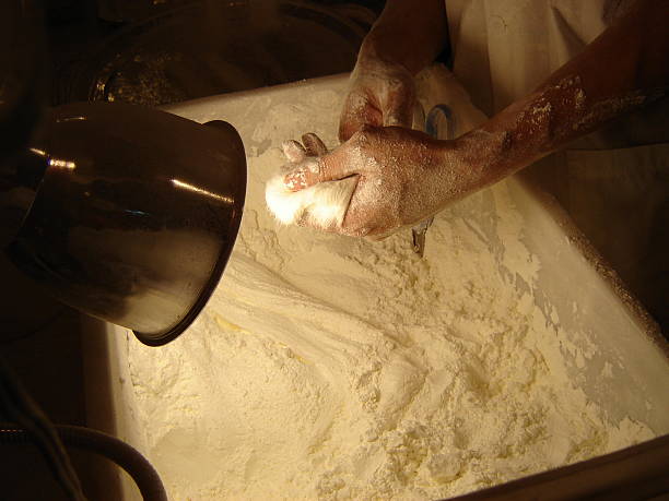 Creation of chinese cotton cookies stock photo