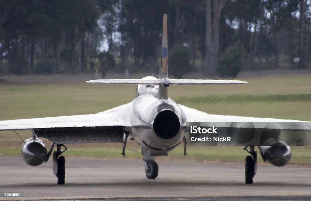 Hawker Hunter - Zbiór zdjęć royalty-free (Asfalt)