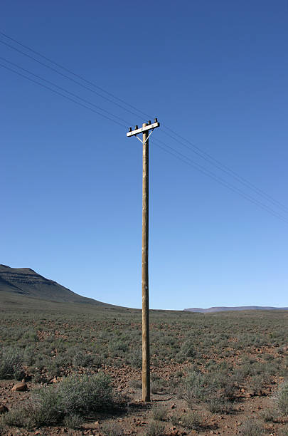 poste de telégrafo 08 - phoneline imagens e fotografias de stock