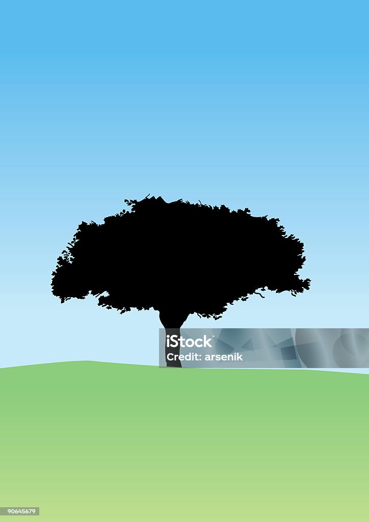 Baum silhouette - Lizenzfrei Baum Stock-Illustration