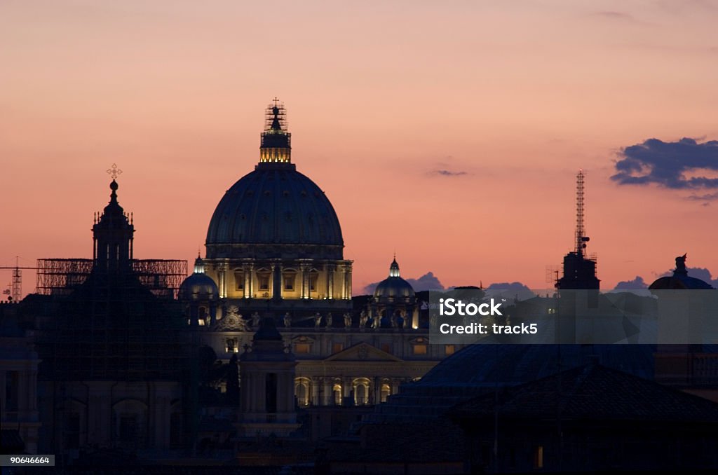 Atardecer en St. Peters, Roma - Foto de stock de Aire libre libre de derechos