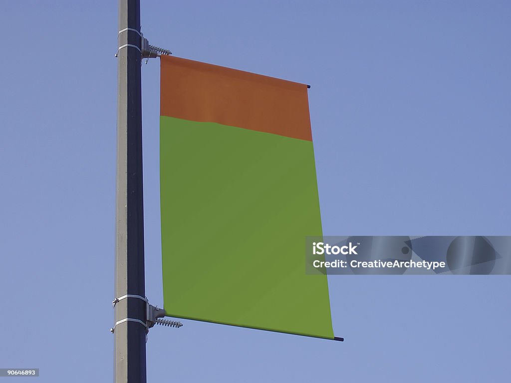 Blank Banner Orange and Green  Advertisement Stock Photo