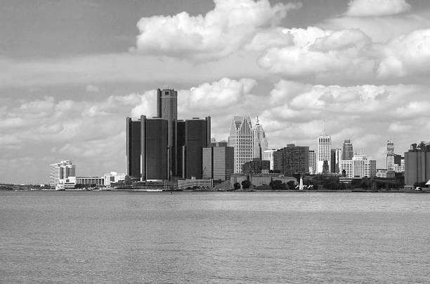 Clouds Over Detroit stock photo
