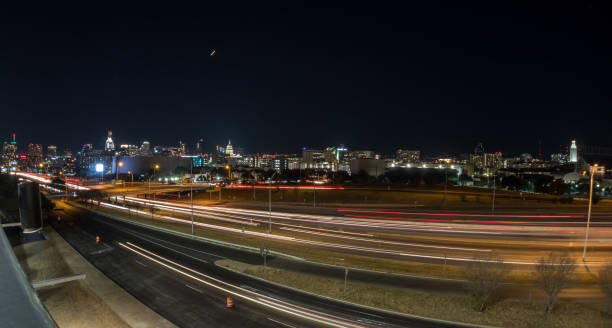 istock Austin Texas Skyline from Roof Top Parking 906469912