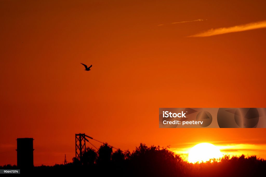 industrial tramonto - Foto stock royalty-free di Alba - Crepuscolo