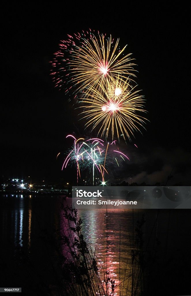 Fuochi d'artificio - Foto stock royalty-free di Acqua