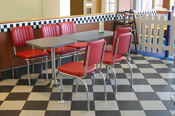 Diner table and Chairs stock photo